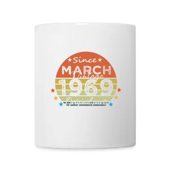 55 Years Old Made In 1969 Vintage March 1969 - Mug blanc - blanc - Devant