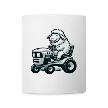 Sheep Lamb Lawn Mower Lawn Care - Mug - white - Front