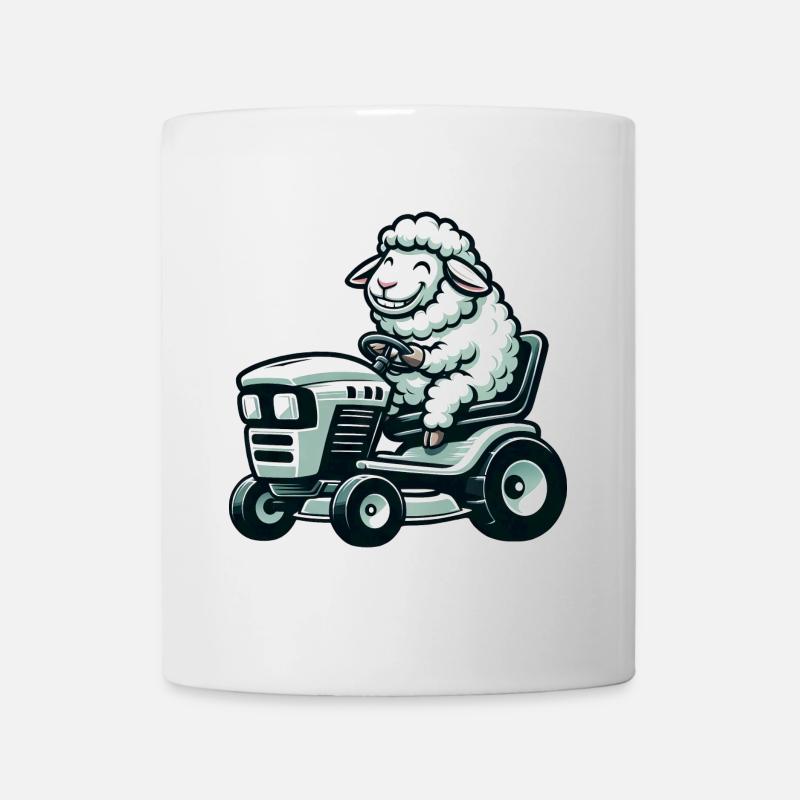 Schaf Lamm Rasenmäher Rasenpflege - Tasse - Weiß