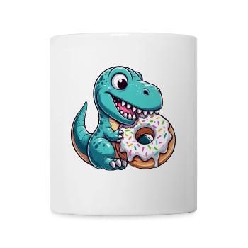 Dino T-Rex Bonbons aux beignets - Mug blanc - blanc - Devant