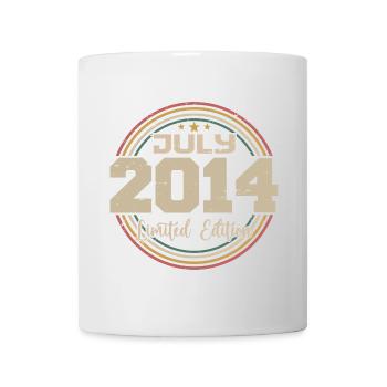 2014 Anniversaire Juillet 2014 Cadeau Juillet 2014 - Mug blanc - blanc - Devant