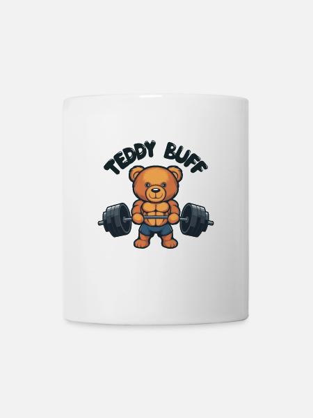 Teddybär Gewichtheben Gym Wortspiel - Tasse - Weiß