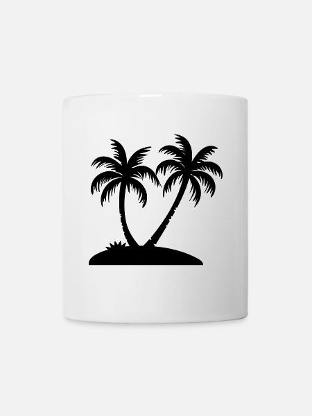 Palme - Tasse - Weiß