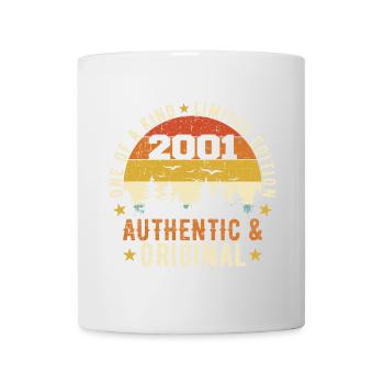 Original 2001 Geburtstagsgeschenk 2001 Authentisch - Tasse - Weiß - Vorne