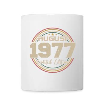 Millésime Né(e) Août 1977 Cadeau Anniversaire 1977 - Mug blanc - blanc - Devant