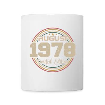 Millésime Né(e) Août 1978 Cadeau Anniversaire 1978 - Mug blanc - blanc - Devant