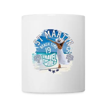 Strandzeit St. Martin Westindische Inseln - Tasse - Weiß - Vorne