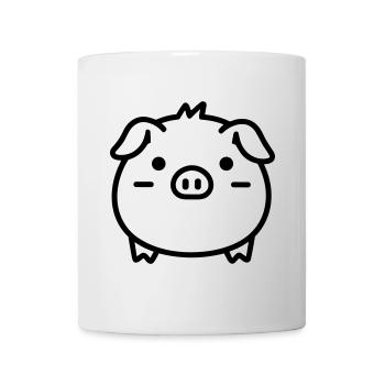 cochon - Mug blanc - blanc - Devant
