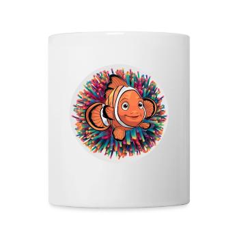 laughing clownfish and sea anemone - Mug - white - Front
