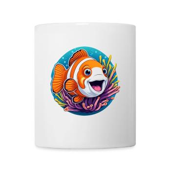 laughing clownfish and sea anemone - Mug - white - Front