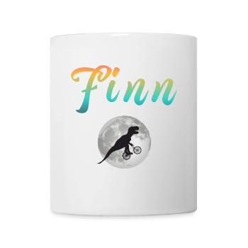 FINN - Schöner Jungen Name mit Dinosaurier - Tasse - Weiß - Vorne