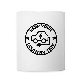 Environmental protection and electric cars - Mug - white - Front