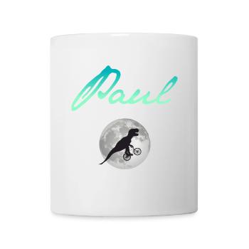 PAUL - Schöner Jungen Name mit Dinosaurier - Tasse - Weiß - Vorne