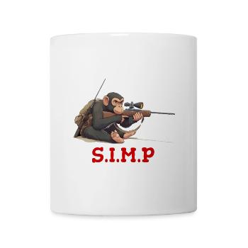 Monkey, meme, Sniper Rifle - Tasse - Weiß - Vorne