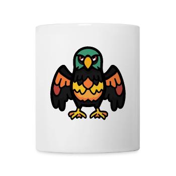 Aigle Halloween Bande Dessinée Drôle - Mug blanc - blanc - Devant