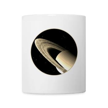 Saturn Planet Saturnringe Weltall Universum - Tasse - Weiß - Vorne
