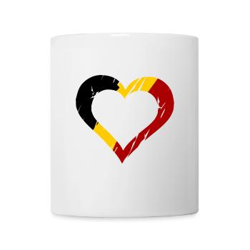 Le cœur belge - Mug blanc - blanc - Devant