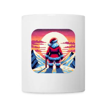 Père Noël sur la montagne - Mug blanc - blanc - Devant