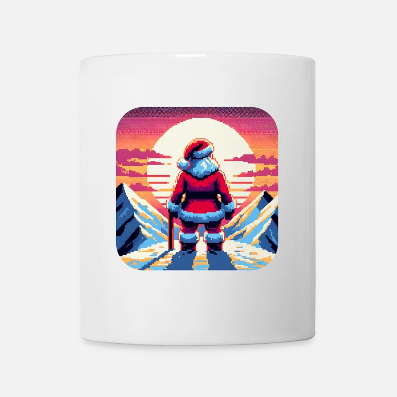Weihnachtsmann auf dem Berg - Tasse - Weiß