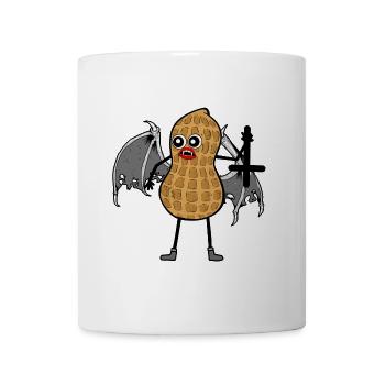 Halloween Erdnuss Antichrist Kreuz Vampir Nuss - Tasse - Weiß - Vorne