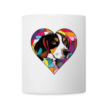 Beagle Chien Coeur Amour Chien - Mug blanc - blanc - Devant