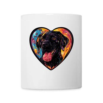 Labrador Chien Coeur Chien Amour - Mug blanc - blanc - Devant