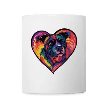 American Staffordshire Terrier Chien Cœur Amour Chien - Mug blanc - blanc - Devant