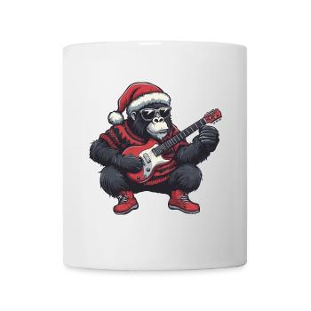 Gorilla Weihnachten Gitarre - Tasse - Weiß - Vorne