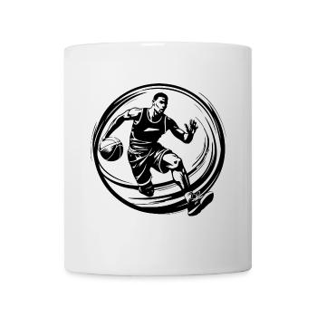 Joueur de basket-ball Joueur de basket-ball Homme Silhouette - Mug blanc - blanc - Devant
