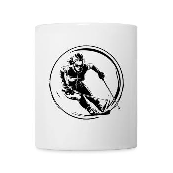 Ski Ski Femme Silhouette - Mug blanc - blanc - Devant
