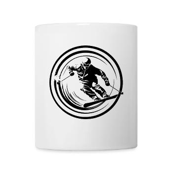 Ski Ski Homme Silhouette - Mug blanc - blanc - Devant