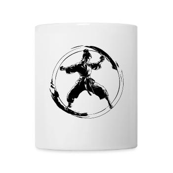 Karate Woman Silhouette - Mug - white - Front