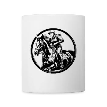 Riding Horse Woman Silhouette - Mug - white - Front