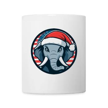 Elephant Christmas Animal - Mug - white - Front