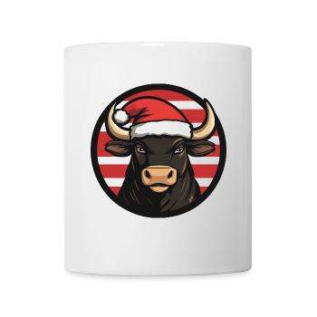 Taureau : Animal de Noël - Mug blanc - blanc - Devant