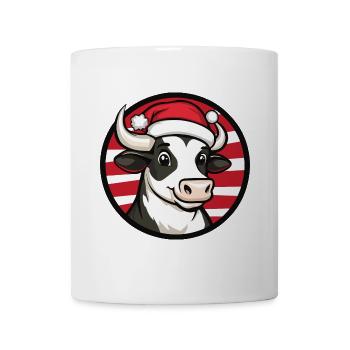 Kuh Weihnachten Tier - Tasse - Weiß - Vorne
