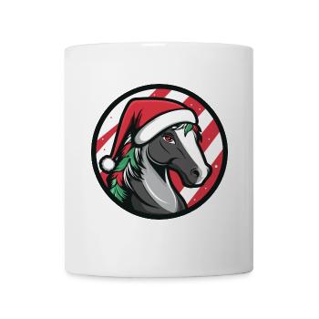 Cheval Noël Animal - Mug blanc - blanc - Devant