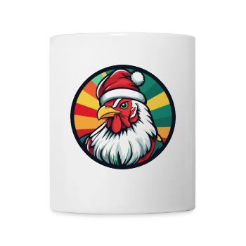 Hahn Weihnachten Tier - Tasse - Weiß - Vorne