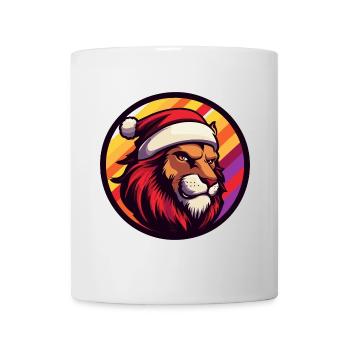 Lion Noël Animal - Mug blanc - blanc - Devant