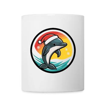 Delfin Weihnachten Tier - Tasse - Weiß - Vorne