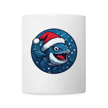 Piranha Poisson Animal de Noël - Mug blanc - blanc - Devant