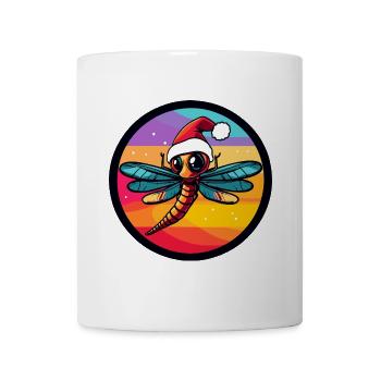 Dragonfly Christmas Animal - Mug - white - Front