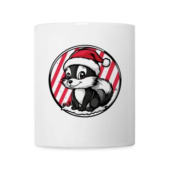 Skunk Animal de Noël - Mug blanc - blanc - Devant