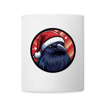 Rabe Krähe Weihnachten Tier - Tasse - Weiß - Vorne