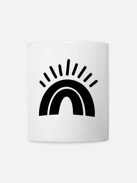 Regenbogen - Tasse - Weiß
