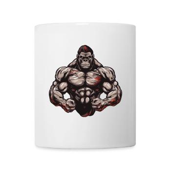 Gorilla Beast Bodybuilding Muskeln Gym - Tasse - Weiß - Vorne