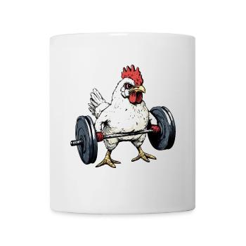 Kreuzheben Huhn - Tasse - Weiß - Vorne