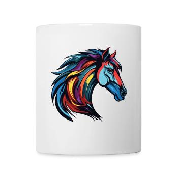 Pferd Portrait - Tasse - Weiß - Vorne