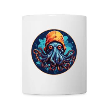 octopus with hat funny octopus design - Mug - white - Front