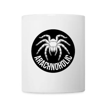 Arachnoholic big hairy tarantula silhouette - Mug - white - Front